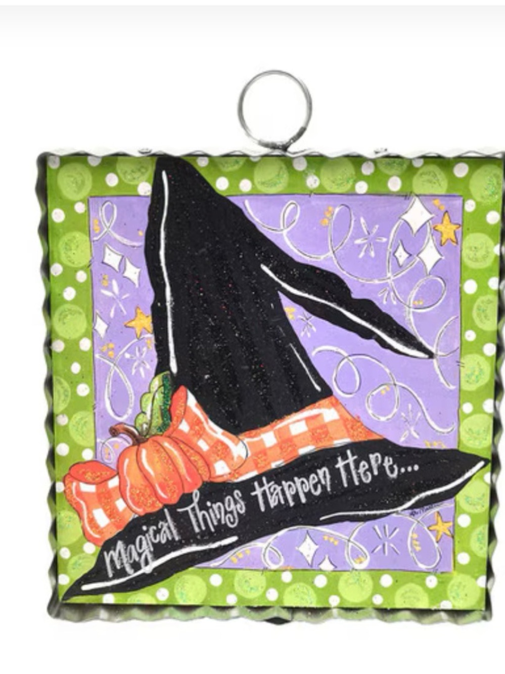 Halloween Witch Black Hat Magical Things Happen Here Mini Print